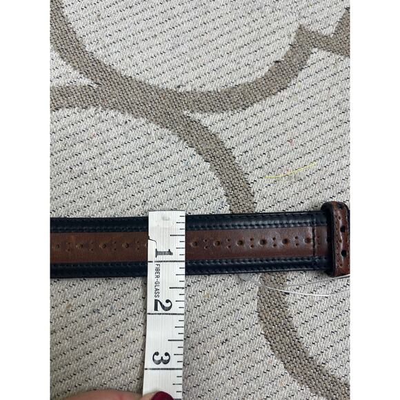 Johnston & Murphy cowhide dress belt- made in USA-black/brown, j280, size 34 - Picture 5 of 17